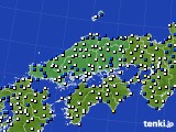 2017年11月04日の中国地方のアメダス(風向・風速)