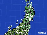 東北地方のアメダス実況(風向・風速)(2017年11月06日)