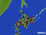 2017年11月07日の北海道地方のアメダス(日照時間)