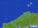 2017年11月07日の島根県のアメダス(風向・風速)