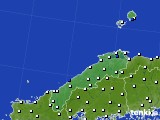 2017年11月08日の島根県のアメダス(風向・風速)