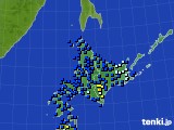 2017年11月10日の北海道地方のアメダス(日照時間)