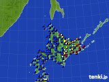 北海道地方のアメダス実況(日照時間)(2017年11月11日)