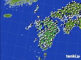 2017年11月11日の九州地方のアメダス(風向・風速)