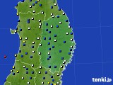 2017年11月11日の岩手県のアメダス(風向・風速)