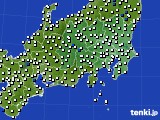 関東・甲信地方のアメダス実況(風向・風速)(2017年11月12日)