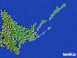 道東のアメダス実況(風向・風速)(2017年11月12日)