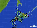 2017年11月14日の北海道地方のアメダス(日照時間)