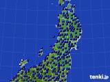 東北地方のアメダス実況(日照時間)(2017年11月14日)