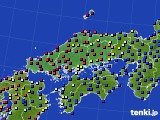 中国地方のアメダス実況(日照時間)(2017年11月14日)