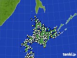 北海道地方のアメダス実況(風向・風速)(2017年11月14日)