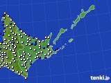 道東のアメダス実況(風向・風速)(2017年11月15日)