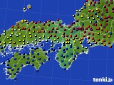 近畿地方のアメダス実況(日照時間)(2017年11月17日)