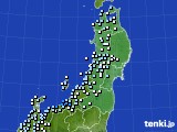 東北地方のアメダス実況(降水量)(2017年11月19日)