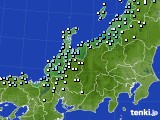 北陸地方のアメダス実況(降水量)(2017年11月19日)