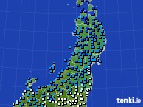 東北地方のアメダス実況(気温)(2017年11月19日)