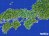 2017年11月19日の近畿地方のアメダス(気温)