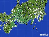 東海地方のアメダス実況(風向・風速)(2017年11月19日)
