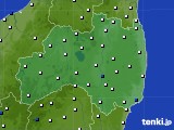 福島県のアメダス実況(風向・風速)(2017年11月19日)