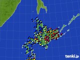 北海道地方のアメダス実況(日照時間)(2017年11月20日)