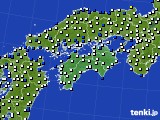 四国地方のアメダス実況(風向・風速)(2017年11月20日)