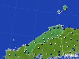 2017年11月20日の島根県のアメダス(風向・風速)
