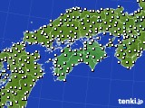 2017年11月21日の四国地方のアメダス(気温)