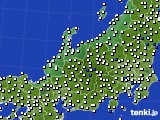 北陸地方のアメダス実況(風向・風速)(2017年11月21日)