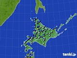 北海道地方のアメダス実況(積雪深)(2017年11月22日)