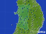 2017年11月22日の秋田県のアメダス(気温)