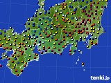 2017年11月23日の東海地方のアメダス(日照時間)