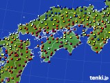 四国地方のアメダス実況(日照時間)(2017年11月23日)