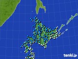 2017年11月23日の北海道地方のアメダス(気温)