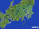 関東・甲信地方のアメダス実況(風向・風速)(2017年11月23日)