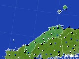 2017年11月23日の島根県のアメダス(風向・風速)