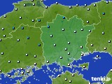 岡山県のアメダス実況(気温)(2017年11月24日)