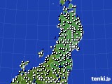 東北地方のアメダス実況(風向・風速)(2017年11月24日)