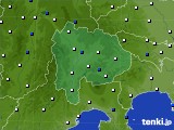 山梨県のアメダス実況(風向・風速)(2017年11月24日)