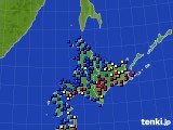 北海道地方のアメダス実況(日照時間)(2017年11月25日)