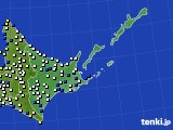 道東のアメダス実況(風向・風速)(2017年11月25日)