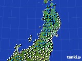 東北地方のアメダス実況(気温)(2017年11月26日)