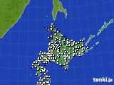 北海道地方のアメダス実況(風向・風速)(2017年11月27日)