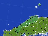 2017年11月30日の島根県のアメダス(風向・風速)