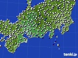 2017年12月03日の東海地方のアメダス(風向・風速)