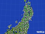 東北地方のアメダス実況(風向・風速)(2017年12月05日)