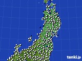 東北地方のアメダス実況(風向・風速)(2017年12月06日)