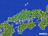 中国地方のアメダス実況(風向・風速)(2017年12月06日)