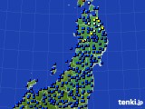 東北地方のアメダス実況(日照時間)(2017年12月08日)