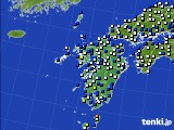 九州地方のアメダス実況(風向・風速)(2017年12月08日)