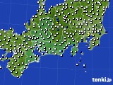 東海地方のアメダス実況(風向・風速)(2017年12月10日)